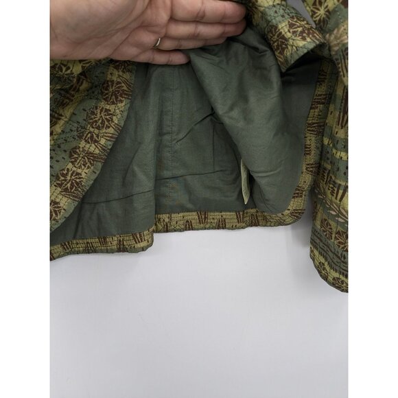 Quilted Tapestry Blazer Jacket Women Size L Earthy Boho Cottage Indie Folk Y2K - Picture 6 of 9